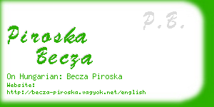 piroska becza business card